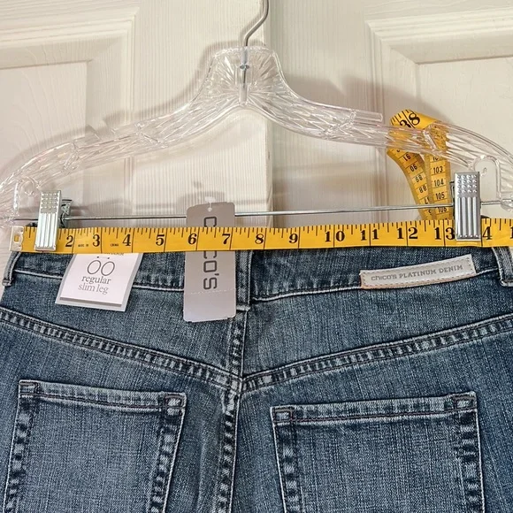 NWT Chicos Platinum Embellished Jeans - Picture 8 of 10